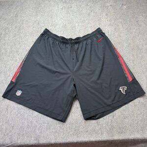 Atlanta Falcons Nike Shorts Men 4XL Black Red NFL Training Practice 10" Knit